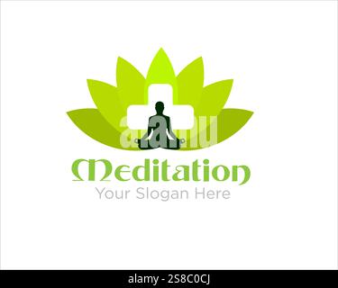 conceptions de logo de soins de santé de méditation pour spa et clinique Illustration de Vecteur
