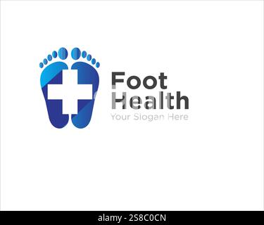 conceptions de logo de soins de santé cross foot pour le service médical Illustration de Vecteur