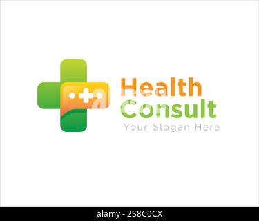 health consult logos designs avec cross health Illustration de Vecteur