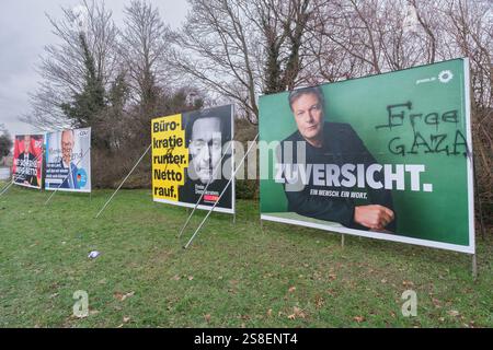Affiches électorales à Pulheim pour l'élection du 21e Bundestag allemand le 23 février 2025 Banque D'Images