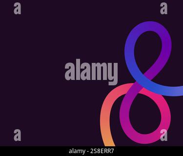 des formes éclatantes et fluo avec des courbes et des boucles lisses. les couleurs vives passent par des dégradés transparents, mélangeant des teintes comme le rose, le bleu, le vert, un Illustration de Vecteur