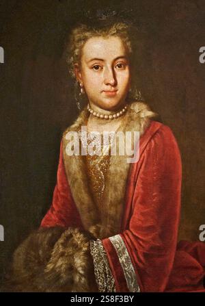 Ritratto di giovane donna - olio su tela - Giacomo Ceruti detto Pitocchetto - 1740 - Vicenza, Museo Civico di Palazzo Chiericati Banque D'Images