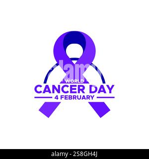 Journée mondiale contre le cancer. Journée du cancer créative. Contexte de la journée mondiale de sensibilisation au cancer. Motif ruban de sensibilisation coloré. vecteur de fond de la journée mondiale du cancer Illustration de Vecteur