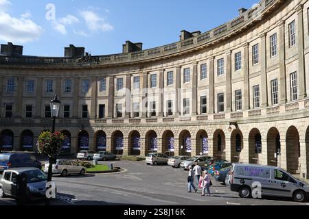 The Crescent à Buxton Derbyshire, hôtel et spa rénovés. Bâtiment classé grade I architecture géorgienne Banque D'Images