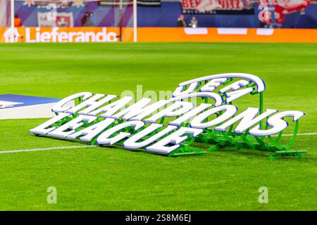 Leipzig, Allemagne. 22 janvier 2025. Le match de Ligue des Champions de l'UEFA entre le RB Leipzig et le Sporting CP est sur le point de débuter au Red Bull Arena de Leipzig. Crédit : Gonzales photo/Alamy Live News Banque D'Images