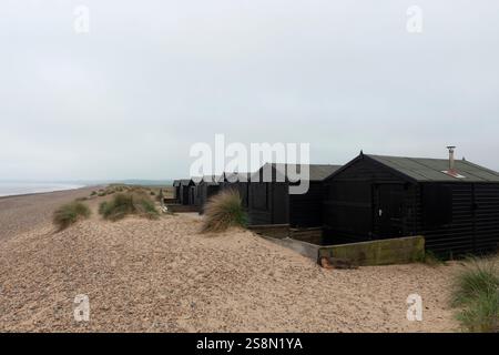 Cabanes de plage Walberswick Suffolk Angleterre Banque D'Images