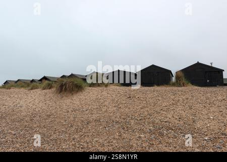 Cabanes de plage Walberswick Suffolk Angleterre Banque D'Images