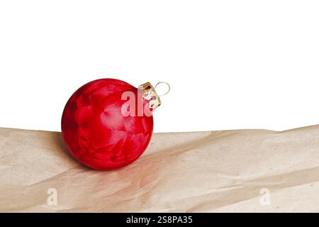 L'image d'un beau ballon fond rouge de Noël Banque D'Images