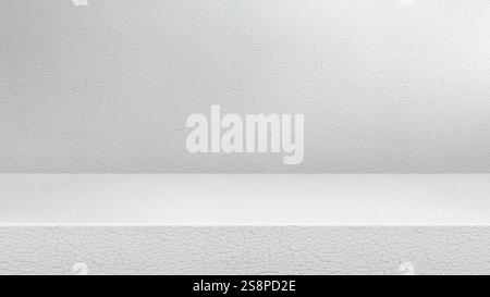 Fond de salle de table de studio moderne vide, affichage de produit avec espace de copie pour l'affichage de votre contenu, illustration 3D. Banque D'Images