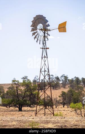 Une image d'un moulin à vent typique en australie Banque D'Images
