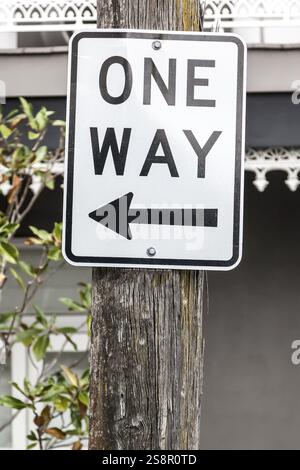Image d'un panneau à sens unique à Sydney en Australie Banque D'Images