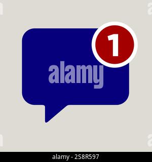 Illustration d'un rappel sur une bulle de discours typique avec un espace pour votre contenu Banque D'Images