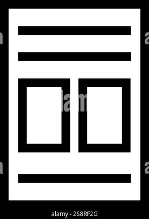 Images et texte sur vecteur d'icône de page. Convient aux applications mobiles, aux applications Web et aux médias imprimés. Illustration de Vecteur