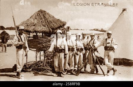 Les soldats de la légion étrangère française en Algérie 1910 Banque D'Images