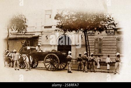 Les soldats de la légion étrangère française au Tonkin, Vietnam, 1910 Banque D'Images