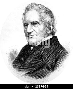 Portrait d'Adam Sedgwick (1785-1873) un des fondateurs de la géologie moderne. En date du 19e siècle Banque D'Images