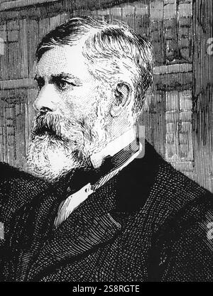 Portrait d'Alexander William Williamson (1824-1904), un chimiste anglais. En date du 19e siècle Banque D'Images