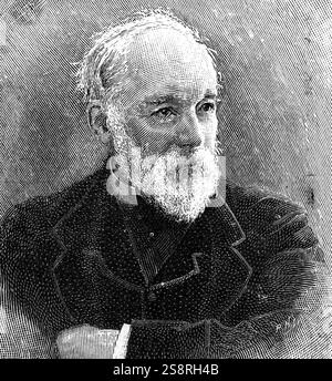 Portrait of a smiling man with beard. En date du 18e siècle Banque D'Images