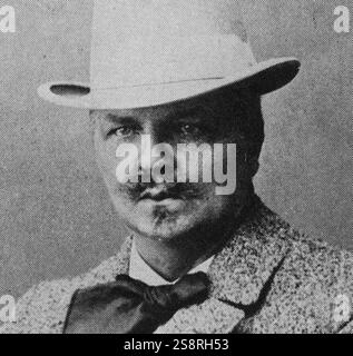 Photographie d'August Strindberg (1849-1912) un dramaturge, romancier, poète, essayiste et peintre. En date du 19e siècle Banque D'Images