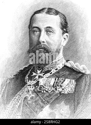 Portrait d'Alfred, duc de Saxe-cobourg et Gotha (1844-1900) fils de la reine Victoria et le Prince Albert. En date du 19e siècle Banque D'Images