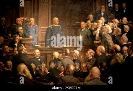 Otto, prince de Bismarck, comte de Bismarck-Schönhausen, duc de Lauenburg (1er avril 1815 – 30 juillet 1898), né Otto Eduard Léopold von Bismarck, était un homme d'État et diplomate allemand conservateur Banque D'Images