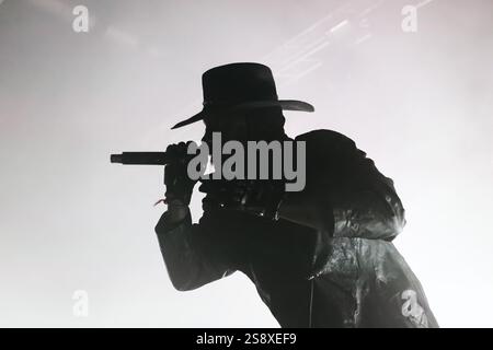 Milan, Italie. 22 janvier 2025. JPEGMafia se produit en direct lors du Lay Down My Life Tour à Alcatraz à Milan, en Italie, le 22 janvier 2025 (photo Alessandro Bremec/NurPhoto). Crédit : NurPhoto SRL/Alamy Live News Banque D'Images