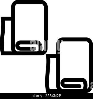 Vecteur d'icône de serviettes pliées. Convient aux applications mobiles, aux applications Web et aux médias imprimés. Illustration de Vecteur