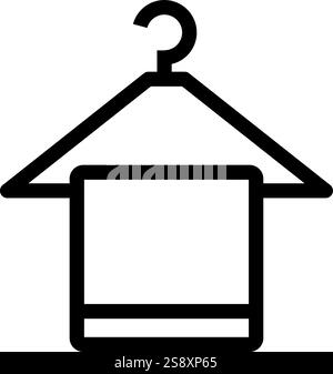 Vecteur d'icône de serviette suspendue. Convient aux applications mobiles, aux applications Web et aux médias imprimés. Illustration de Vecteur