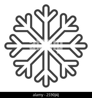 illustration vectorielle de conception de flocon de neige de ligne Illustration de Vecteur