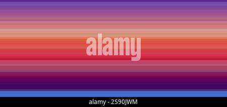 Ce graphique vectoriel serein présente un motif sans couture de rayures horizontales dans des tons doux de violet, rose et orange Illustration de Vecteur