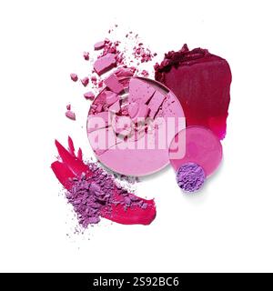 Photo de concept créatif de nuances de cosmétiques sur un fond blanc Banque D'Images