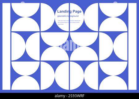 Conception de page d'accueil abstraite - page d'accueil minimaliste. Modèle de bannière abstraite coloré géométrique Illustration de Vecteur