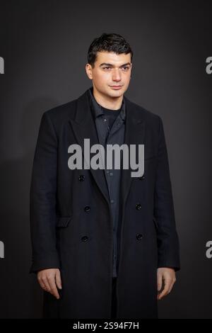 Rome, Italie - 17 janvier 2025 : L'acteur italien Giacomo Giorgio lors de la première italienne du film "A Complete Unknown" réalisé par James Mangold à l'Auditorium Parco della Musica. Banque D'Images