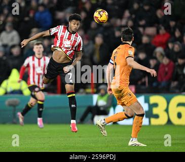 Sheffield, Angleterre, 24 janvier 2025. Rhian Brewster de Sheffield United lors du Sky Bet Championship match à Bramall Lane, Sheffield. Le crédit photo devrait se lire : Cody Froggatt / Sportimage Banque D'Images
