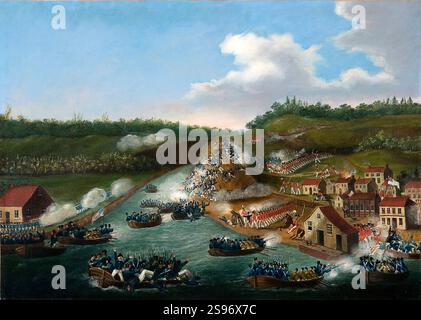 Représentation de la bataille de Queenston Heights. 1812 Banque D'Images