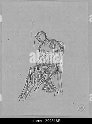 Gustave Moreau-Etude pour Hercule au jardin des Hesperides-des. 8457. Banque D'Images