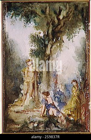 Gustave Moreau-Hercule au jardin des Hespérides-Cat. 476. Banque D'Images