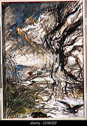 Gustave Moreau-le Chene et le Roseau-des. 842. Banque D'Images