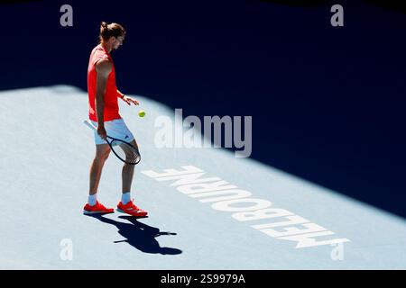 Melbourne, Australie, 25 janvier 2025. Alexander Zverev (GER) lors de l'Open d'Australie de tennis 2025 au Melbourne Park. (Photo de Frank Molter) / usage éditorial seulement! Banque D'Images