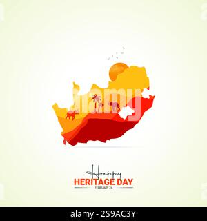 Heritage Day South Africa. Heritage Day Creative Design pour publication sur les médias sociaux Illustration de Vecteur