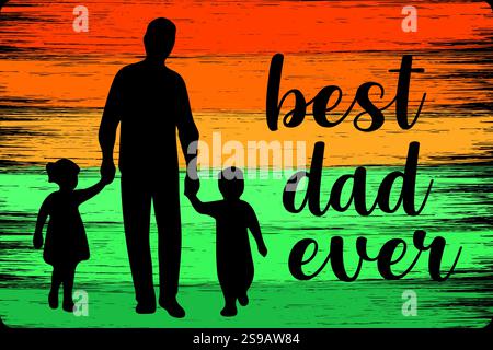 Joyeuse fête des pères, papa génial, motif t-shirt fête des pères Illustration de Vecteur