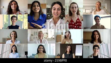 Plusieurs séquences vue collage, jeunes et matures jolies femmes Banque D'Images