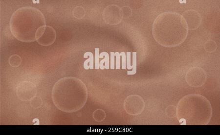 Fond de tourbillon brun abstrait avec texture Bokeh circulaire Illustration de Vecteur