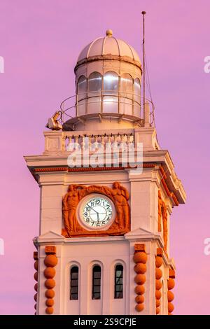 Coucher de soleil et crépuscule au port de Veracruz, Veracruz, Mexique Banque D'Images