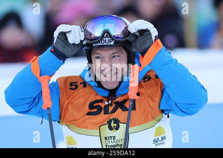 KITZBUEHEL, AUTRICHE - JANVIER 25 : ancien skieur autrichien Hans Knauss lors de la Kitz Charity Race lors de la Coupe du monde de ski alpin Audi FIS - descente masculine le 25 janvier 2025 à Kitzbuehel, Autriche .250125 SEPA 07 155 - 20250125 PD16833 Banque D'Images