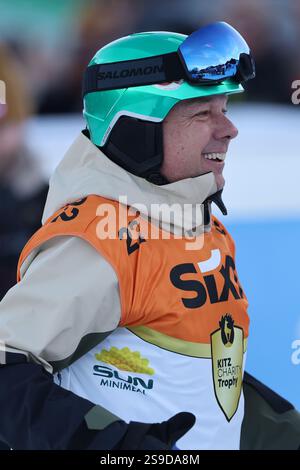 KITZBUEHEL, AUTRICHE - JANVIER 25 : ancien skieur autrichien Fritz Strobl lors de la Kitz Charity Race lors de la Coupe du monde de ski alpin Audi FIS - descente masculine le 25 janvier 2025 à Kitzbuehel, Autriche .250125 SEPA 07 139 - 20250125 PD16868 Banque D'Images