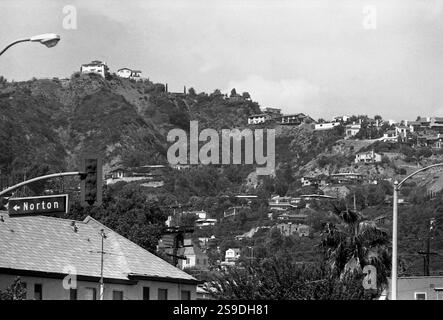 Los, Angeles, CA, États-Unis, approx. 1990. Vue sur les collines d'Hollywood. Banque D'Images