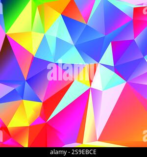 Motif géométrique coloré avec de triangles. Fond mosaïque Illustration de Vecteur