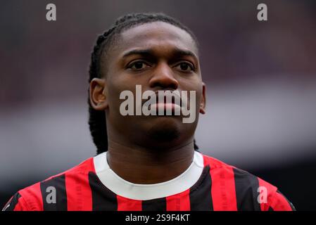 AC Milan’s Rafael Leao pendant le match de football Serie A entre AC Milan et Parme au stade San Siro de Milan , Italie du Nord - , dimanche 26 janvier 2025 . Sport - Soccer . (Photo de Spada/LaPresse) crédit : LaPresse/Alamy Live News Banque D'Images