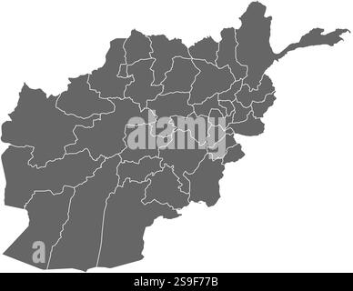 Carte de l'Afghanistan comme une zone sombre. Illustration de Vecteur